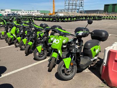 Overzichtsfoto van Super SOCO CUx Partij Elektrische sloop scooters (10x)